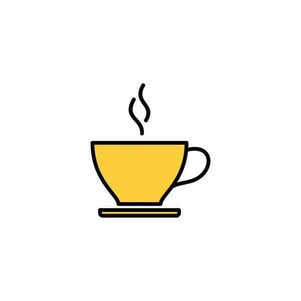 Coffee Cup Icon Vector Web Mobile App Cup Coffee Sign - Stok Vektor