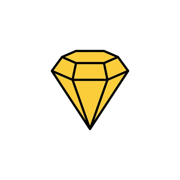 Diamond Icon Vector Web Mobile App Diamond Gems Sign Symbol — ストックベクタ