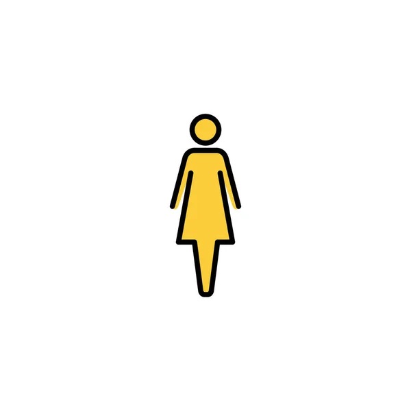 Female Icon Vector Web Mobile App Woman Sign Symbol —  Vetores de Stock