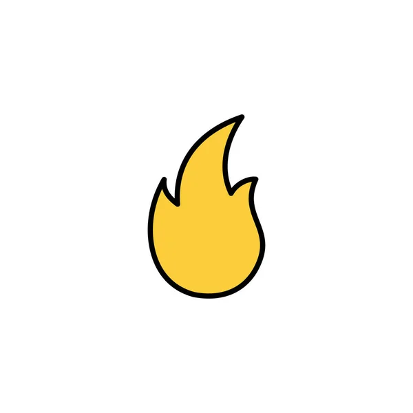 Fire Icon Vector Web Mobile App Fire Sign Symbol – Stock-vektor