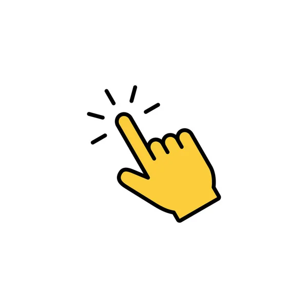 Hand Click Icon Vector Web Mobile App Pointer Sign Symbol — Stockvector