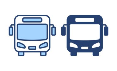 Otobüs simgesi vektörü. otobüs işareti ve sembol