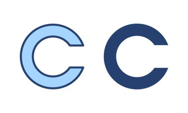 Telif hakkı simgesi vektörü. telif hakkı işareti ve sembol