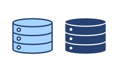 Veritabanı simge vektörü. veritabanı işareti ve sembolü