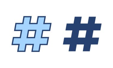 Etiket simgesi vektörü. hashtag işareti ve sembol