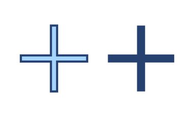 Artı simge vektörü. Artı işareti ve sembol ekle