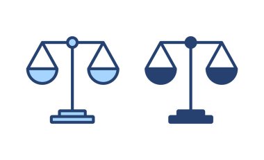 Simge vektörünü ölçeklendirir. Kanun ölçekli ikon. Adalet işareti ve sembol