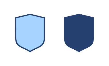 Kalkan simgesi vektörü. Koruma ikonu. Güvenlik işareti ve sembol