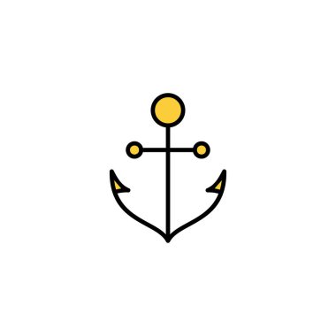 Anchor icon vector for web and mobile app. Anchor sign and symbol. Anchor marine icon.