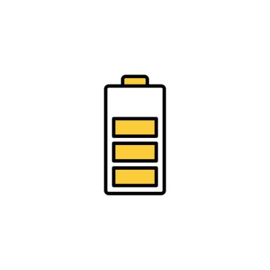 Battery icon vector for web and mobile app. battery charging sign and symbol. battery charge level