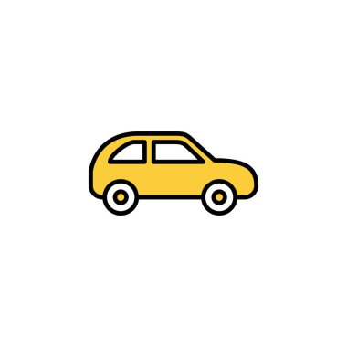 Car icon vector for web and mobile app. car sign and symbol. small sedan