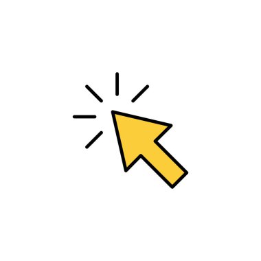 Click icon vector for web and mobile app. pointer arrow sign and symbol. cursor icon