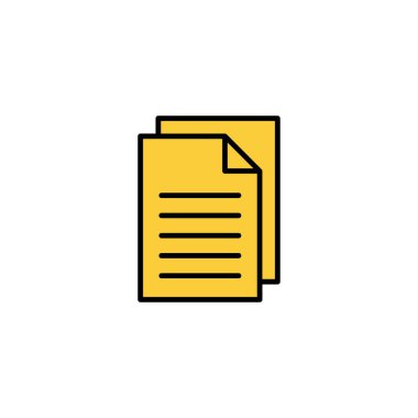 Document icon vector for web and mobile app. Paper sign and symbol. File Icon