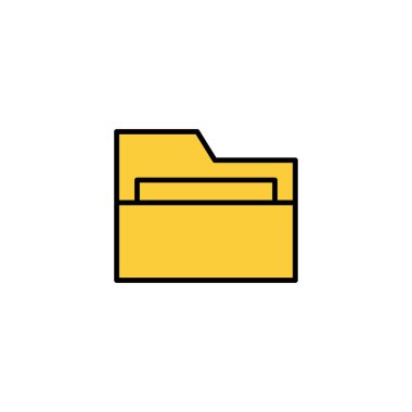 Folder icon vector for web and mobile app. folder sign and symbol