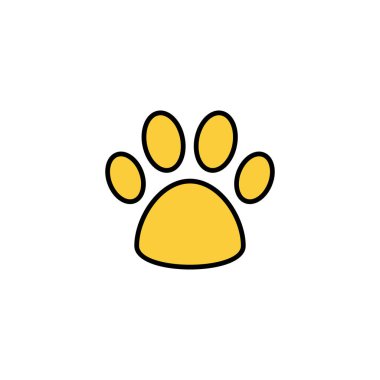Web ve mobil uygulama için Paw simgesi vektörü. Pençe izi ve sembol. köpek ya da kedi pençesi