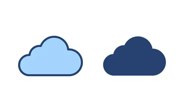 Wolkensymbolvektor Wolkenzeichen Und Symbol — Stockvektor