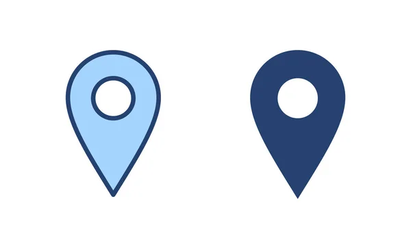 Pin Icône Vecteur Panneau Localisation Symbole Icône Destination Carte Pin — Image vectorielle