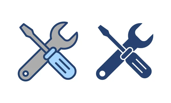 Repair Tools Icon Vector Tool Sign Symbol Setting Icon Wrench — Stock Vector