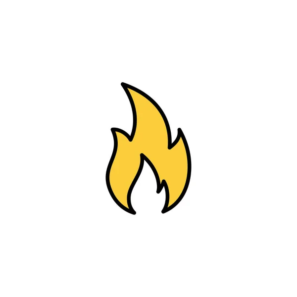 Fire Icon Vector Web Mobile App Fire Sign Symbol — Stockový vektor