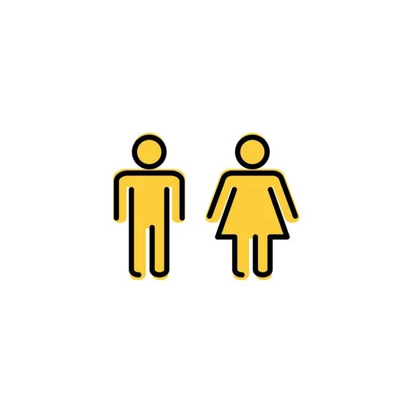ウェブとモバイルアプリ用の男性と女性のアイコンベクトル 男性と女性のサインとシンボルです 女の子と男の子 — ストックベクタ