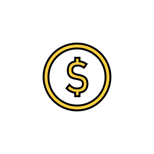 Wektor Ikony Pieniędzy Dla Aplikacji Internetowej Mobilnej Znak Symbol Pieniądza — Wektor stockowy