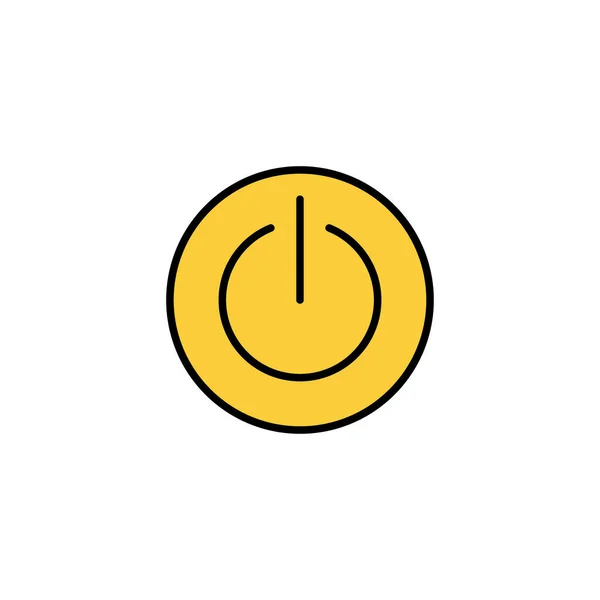 Power Icon Vector Voor Web Mobiele App Machtsschakelaar Teken Symbool — Stockvector