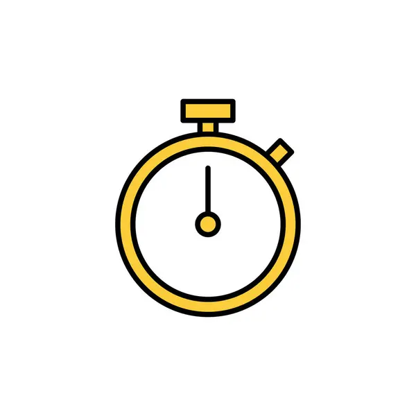 Stopwatch Icoon Vector Voor Web Mobiele App Timer Teken Symbool — Stockvector