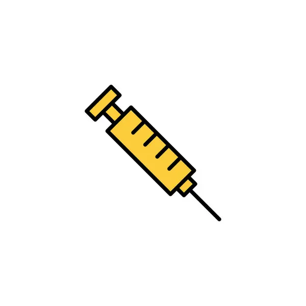 网络和移动应用程序的注射器图标向量 注射标志和符号 疫苗图标 — 图库矢量图片