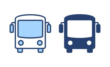 Otobüs simgesi vektörü. otobüs işareti ve sembol