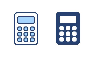 Hesap makinesi ikon vektörü. Hesap makinesi işareti ve simgesi.