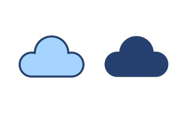 Bulut simgesi vektörü. bulut işareti ve sembol