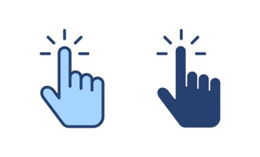 El imleç simgesi vektörü. İmleç işareti ve sembol. el imleç simgesi clik