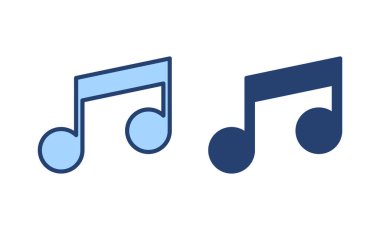 Müzik ikonu vektörü. nota işareti ve sembol