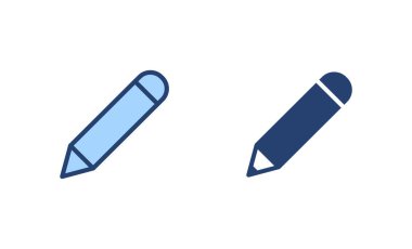 Kalem simgesi vektörü. Kalem işareti ve sembol. Simge vektörünü düzenle