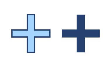 Artı simge vektörü. Artı işareti ve sembol ekle