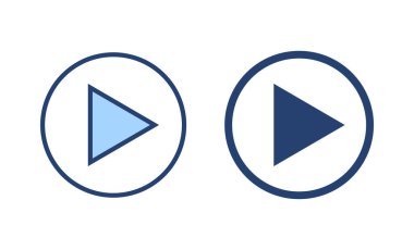 Simge vektörünü oynat. Düğme işareti ve sembolü çal