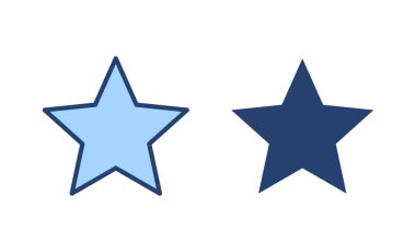 Yıldız simgesi vektörü. Reyting işareti ve sembol. favori yıldız simgesi