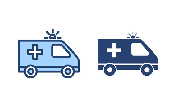 Ambulance Icon Vector Ambulance Truck Sign Symbol Ambulance Car — Stock Vector
