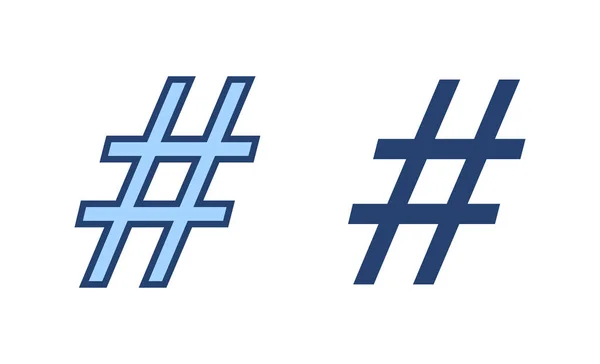 Вектор Піктограм Hashtag Знак Хештегу Символ — стоковий вектор