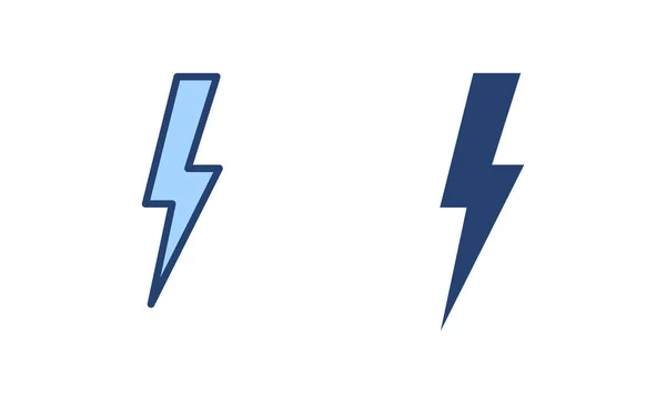Vektor Ikony Blesku Elektrické Znamení Symbol Ikona Energie Energetický Znak — Stockový vektor