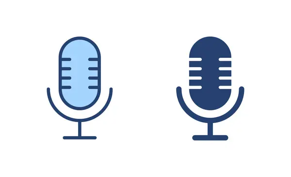 Mikrofon Ikon Vektor Karaoke Jel Szimbólum — Stock Vector