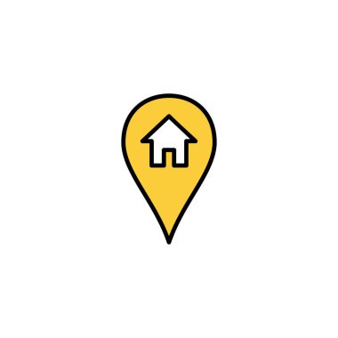 Address icon vector for web and mobile app. home location sign and symbol. pinpoint