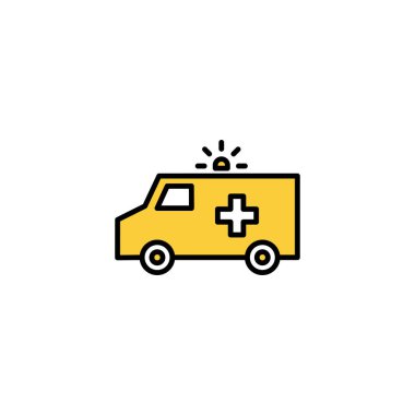 Ambulance icon vector for web and mobile app. ambulance truck sign and symbol. ambulance car