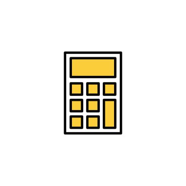 Calculator icon vector for web and mobile app. Accounting calculator sign and symbol.