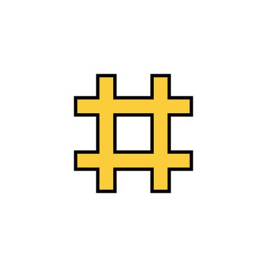 Hashtag icon vector for web and mobile app. hashtag sign and symbol