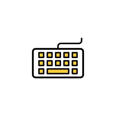 Web ve mobil uygulama için klavye simgesi vektörü. Klavye işareti ve simgesi