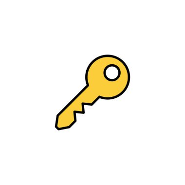 Web ve mobil uygulama için anahtar simge vektörü. Anahtar işareti ve sembol.