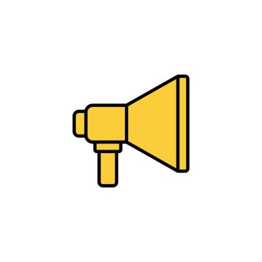 Web ve mobil uygulama için megafon simgesi vektörü. Hoparlör işareti ve sembol