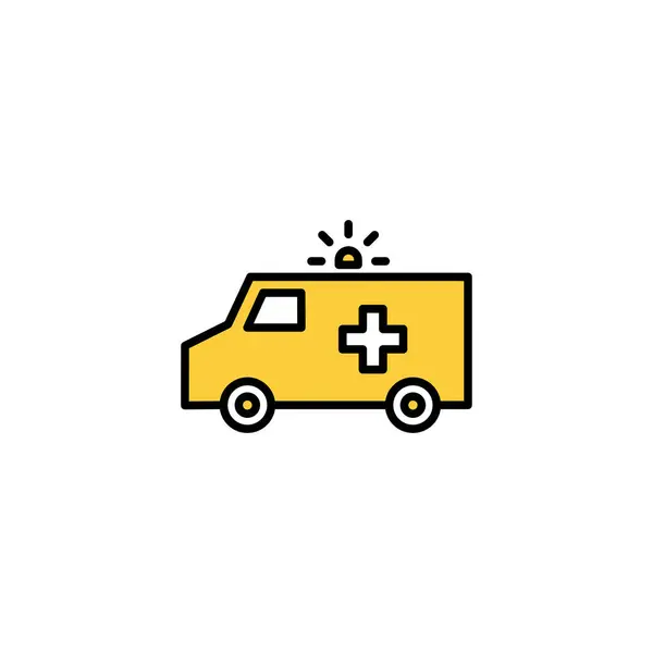 Ambulance Icon Vector Web Mobile App Ambulance Truck Sign Symbol — Vetor de Stock