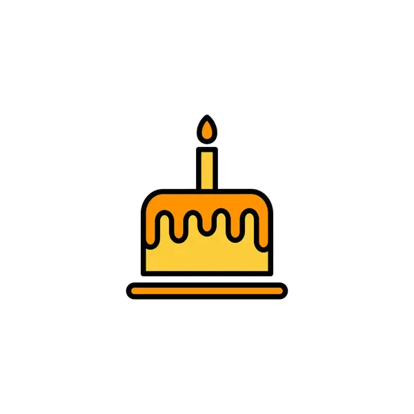 Cake Icon Vector Web Mobile App Cake Sign Symbol Birthday — Stockový vektor